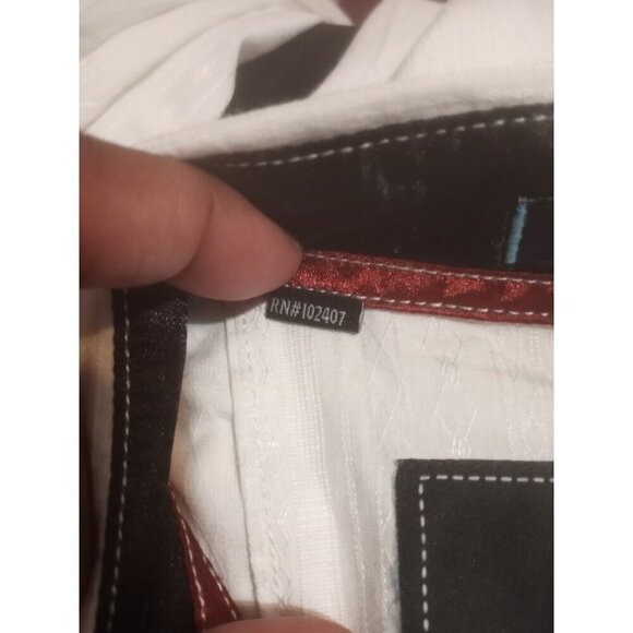 ROAR Buckle Enough Excuses Mens White Embroidered Long Sleeve Button Shirt Large - Picture 11 of 15